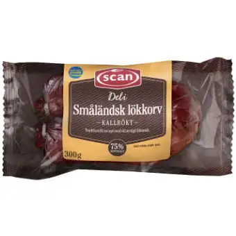 Scan Smålänsk Lökkorv Kallrökt 300g 3 Scan Smålänsk Lökkorv Kallrökt 300g
