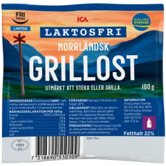 ICA Grillost Laktosfri 180g 3 ICA Grillost Laktosfri 180g
