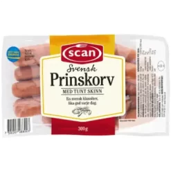 Scan Prinskorv Med Skinn 300g