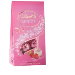 Lindt Chokladpralin LINDOR Strawberry & Cream 137g