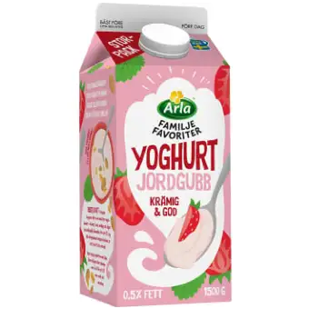 Arla Fruktyoghurt Jordgubb Familjefavoriter 1500g 3 Arla Fruktyoghurt Jordgubb Familjefavoriter 1500g