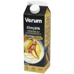 Verum Filmjölk 3,6% Persika Papaya Mango 1000g
