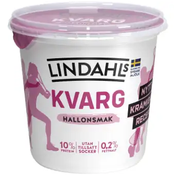 Lindahls Kvarg Hallon 900g Lindahls 3 Lindahls Kvarg Hallon 900g Lindahls