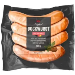 ICA Bockwurst 88% Kötthalt 400g