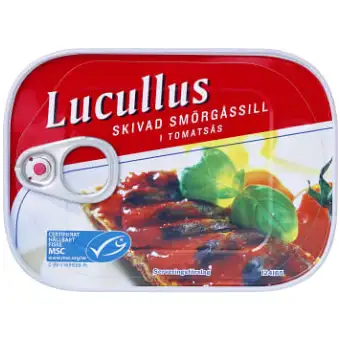 Lucullus Skivad Smörgåssill I Tomatsås 3 Lucullus Skivad Smörgåssill I Tomatsås