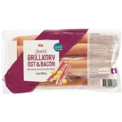 ICA Grillkorv Ost & Bacon 480g