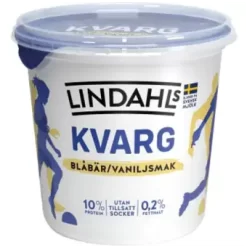 Lindahls Kvarg Blåbär & Vanilj 0,2% 900g