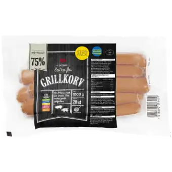ICA Grillkorv Extra Fin 1kg 3 ICA Grillkorv Extra Fin 1kg