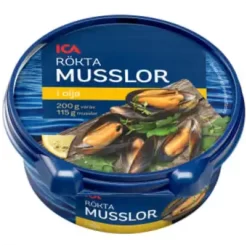 ICA Musslor Rökta I Olja 200g