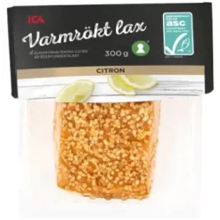 ICA Varmrökt Lax I Bit Citron 300g ICA