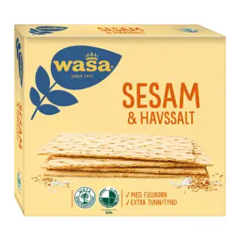 Wasa Knäckebröd Sesam Havssalt 190g 3 Wasa Knäckebröd Sesam Havssalt 190g