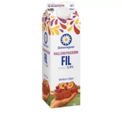 Skånemejerier Filmjölk Hallon Passionsfrukt 2,8% 1l