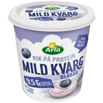 Arla Mild Kvarg Blåbär 0,2% 1000g 3 Arla Mild Kvarg Blåbär 0,2% 1000g