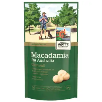 Den Lille Nöttefabrikken Macadamianötter Utan Salt 70g 3 Den Lille Nöttefabrikken Macadamianötter Utan Salt 70g