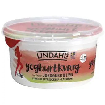Lindahls Yoghurtkvarg Jordgubb & Lime Laktosfri 500g 3 Lindahls Yoghurtkvarg Jordgubb & Lime Laktosfri 500g