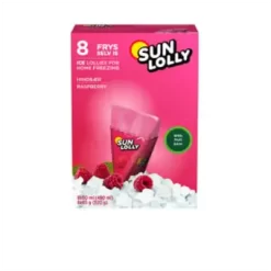 SUN LOLLY Isglass Hallon Ej Fryst 8pcs 480ml