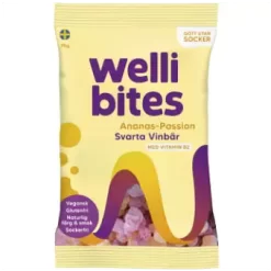 Wellibites Gelégodis Ananas-passion & Svarta Vinbär Vegansk 70g